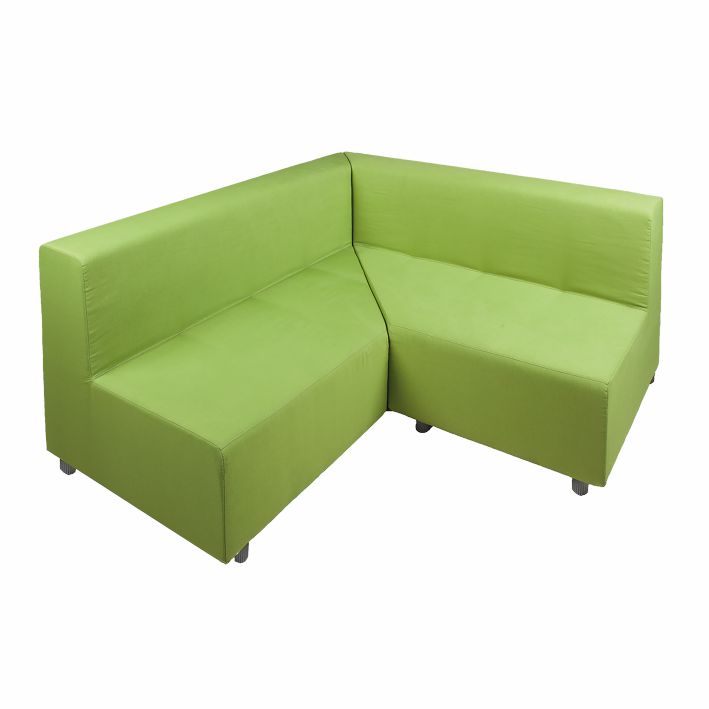 Sitzecke ALEX mit Lehne, SH 43 cm, Kunstleder 11 Farben